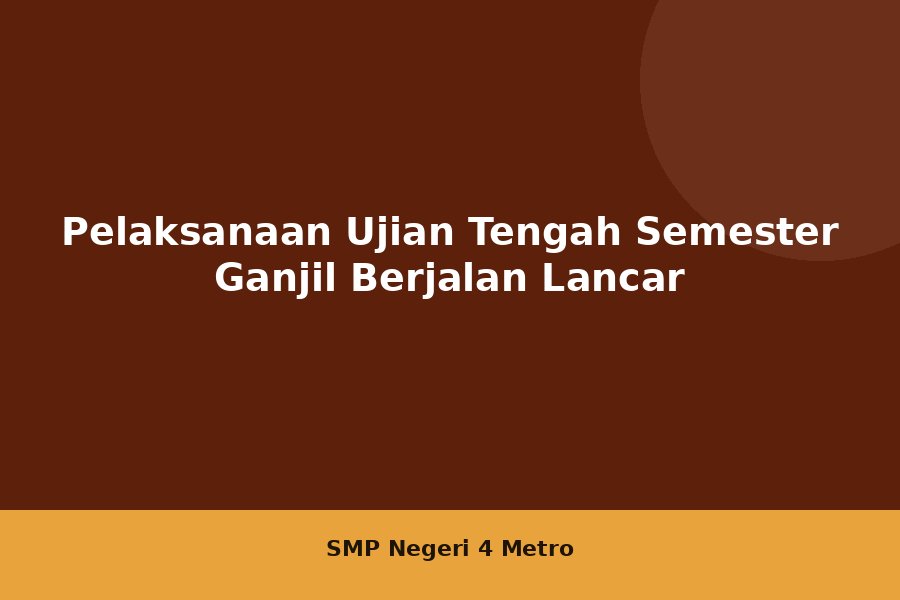 Pelaksanaan Ujian Tengah Semester Ganjil Berjalan Lancar