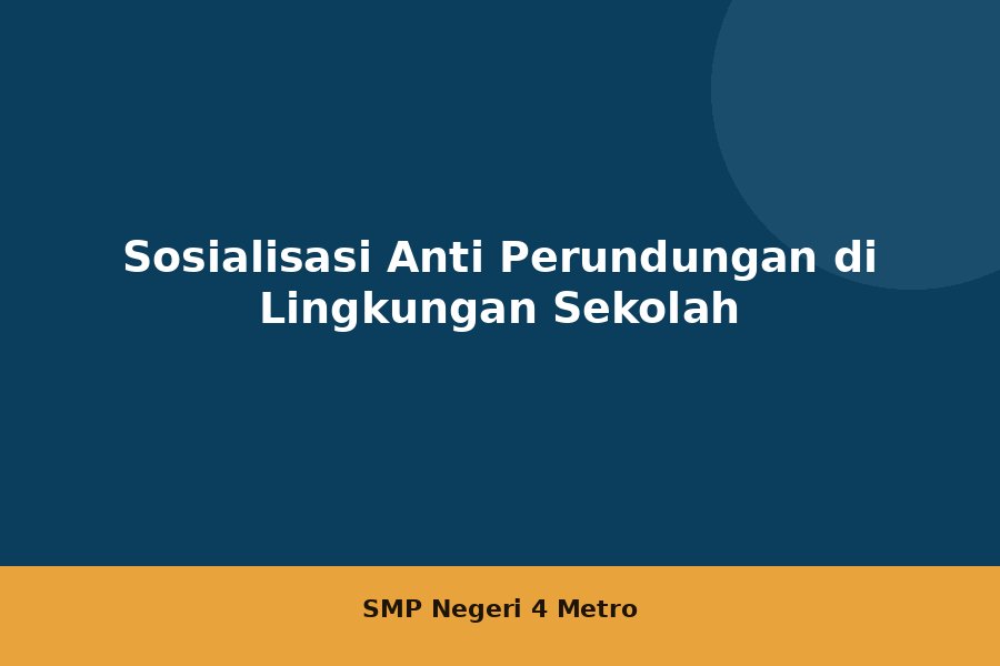 Sosialisasi Anti Perundungan di Lingkungan Sekolah